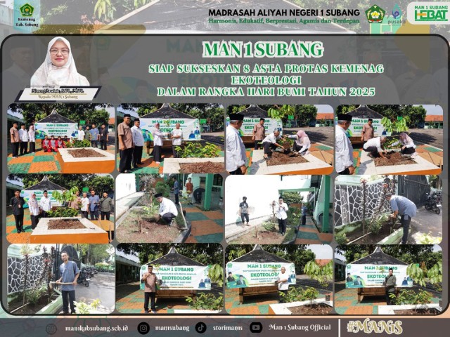 MAN 1 Subang Tanam Pohon Matoa Dukung Program Ekoteologi Kemenag RI
